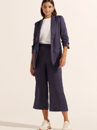 Prevail Linen Jacket - Indigo