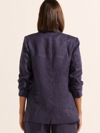 Prevail Linen Jacket - Indigo