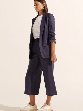 Prevail Linen Jacket - Indigo