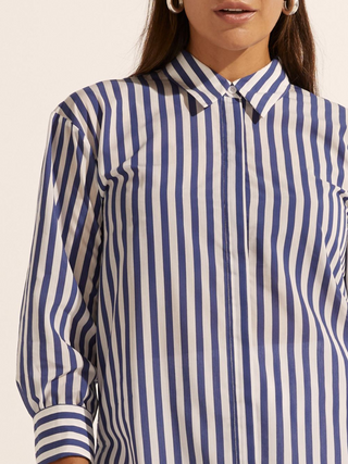 Agile Stripe Shirt - Navy