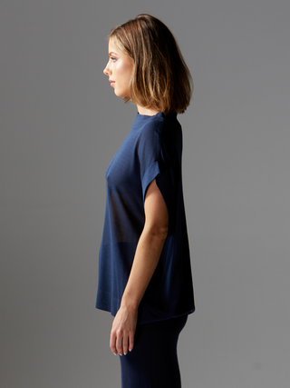 Junos Knit Top - Navy