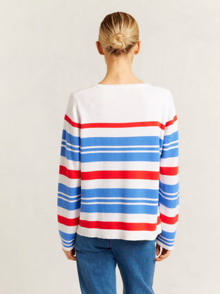 Fiorella Knit Striped Sweater - Sailor