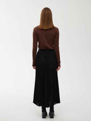 Goldie Pleat Skirt - Black