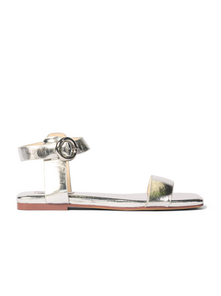 Idol Flat Sandal - Silver