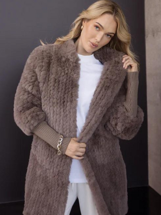 Sutti Faux Fur Coat - Clove