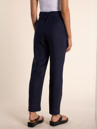 Pippy Linen Pants - Navy Blue