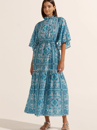 Navigate Dress-Saphire Tile