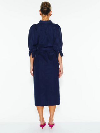 Almighty Shirt Dress-Navy