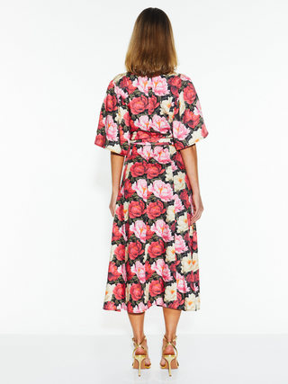 Lyrical  Floral Midi Dress - Oscar Floral