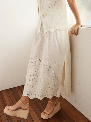 Fond Skirt Cream Broderie