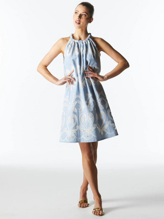 The Avenue Halterneck Dress - Chambray